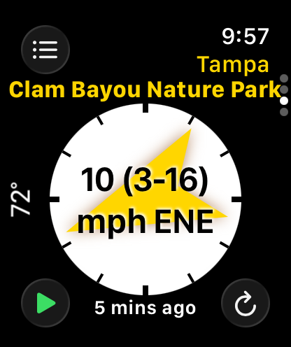 Apple Watch spot wind detail screen